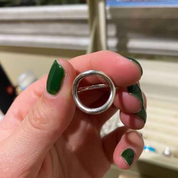 Sterling silver oval ring size 5 - Picture 4 of 4